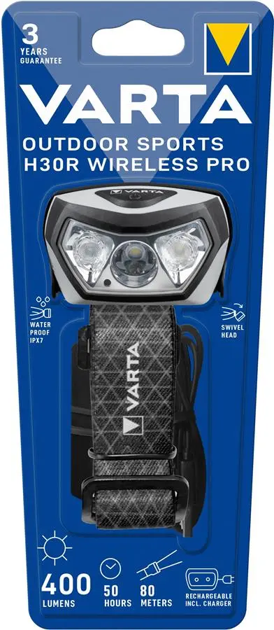 Ліхтар VARTA Налобний Indestructible H30 Pro 4 Ватт, IP67, IK08, до 400 люмен, до 80 метрів, червоне