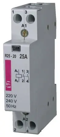 Контактор модульний ETI, R 25-10 230V AC 25A (AC1)