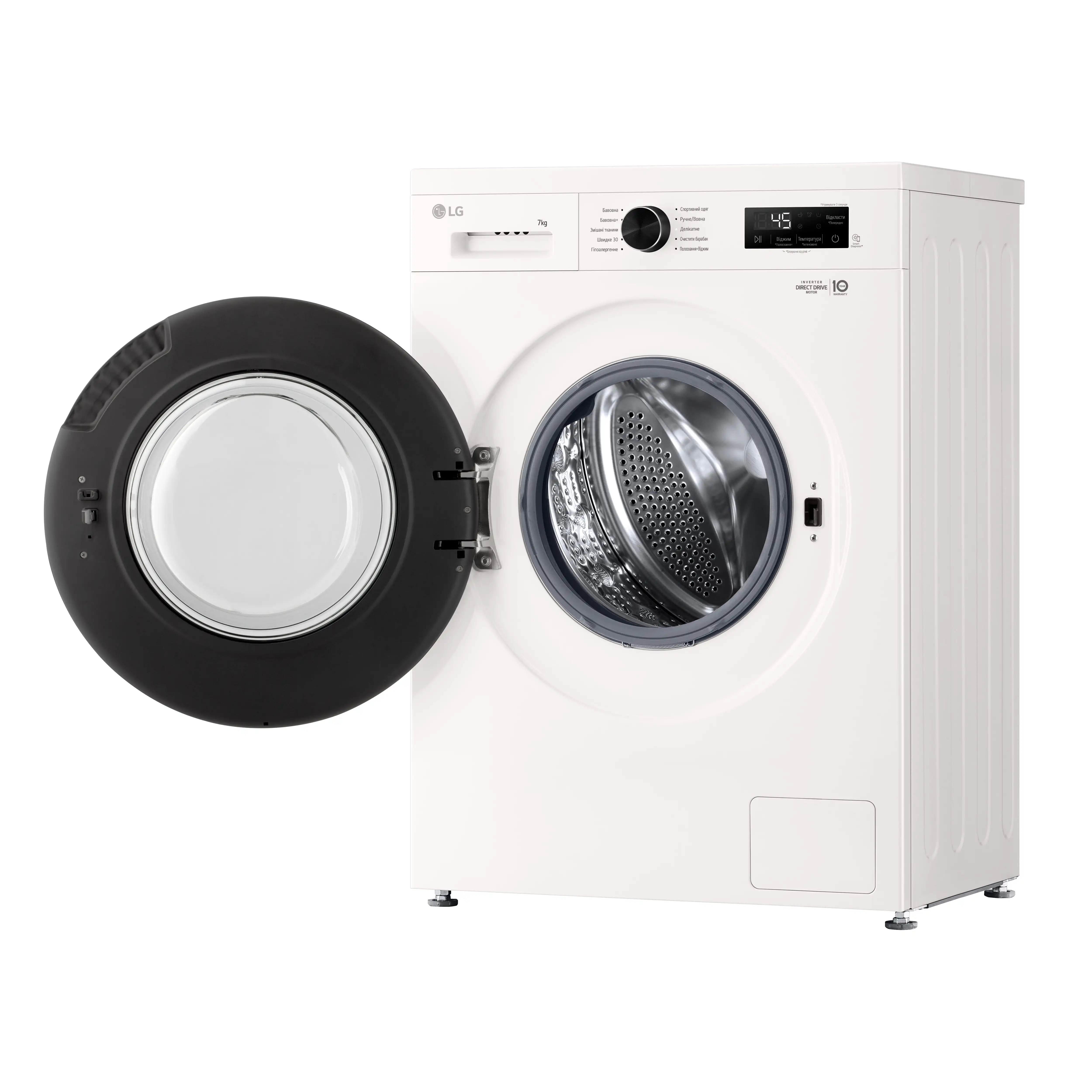 Пральна машина LG фронтальна, 7кг, 1200, A+++, 44см, дисплей, пара, інвертор, білий - 13