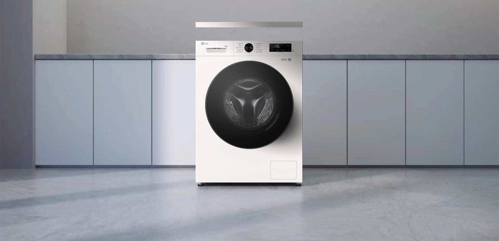 Пральна машина LG фронтальна, 7кг, 1200, A+++, 44см, дисплей, пара, інвертор, білий - 4