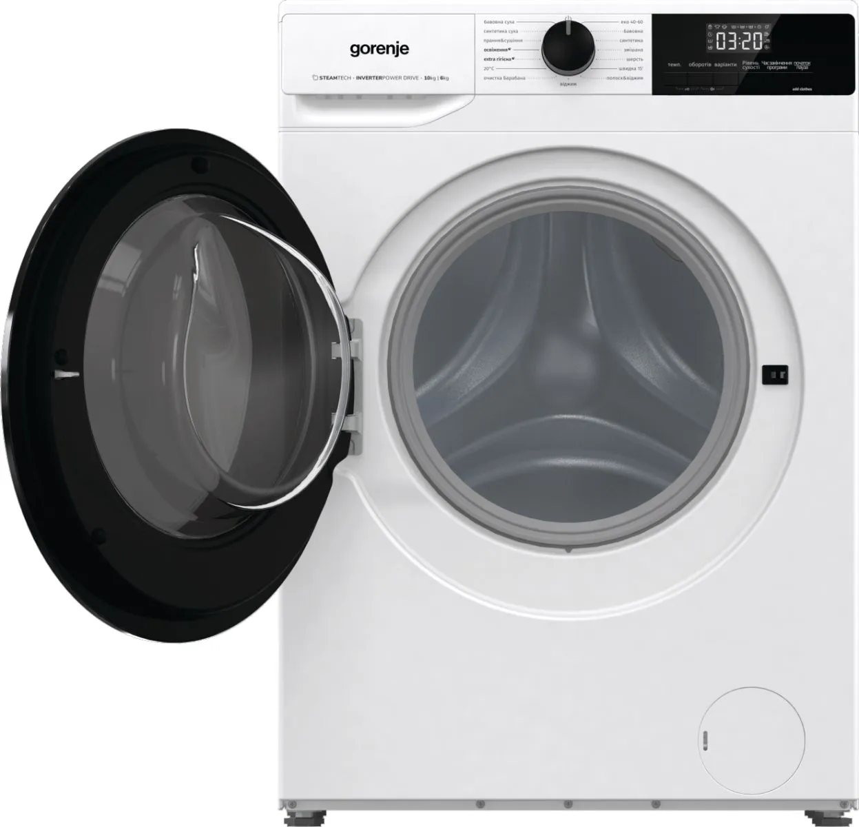 Прально-сушильна машина Gorenje фронтальна, 10(6)кг, 1400, A+, 66см, дисплей, інвертор, повний AquaS - 15