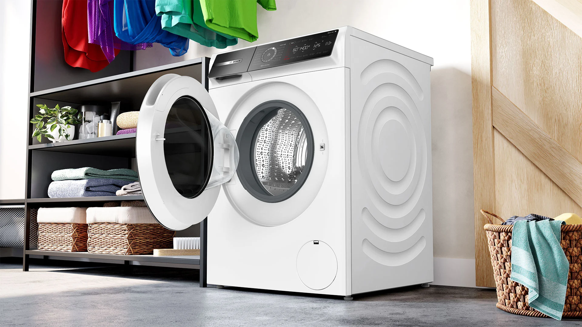 Пральна машина Bosch фронтальна, 9кг, 1400, A+++, 60см, дисплей, білий - 8