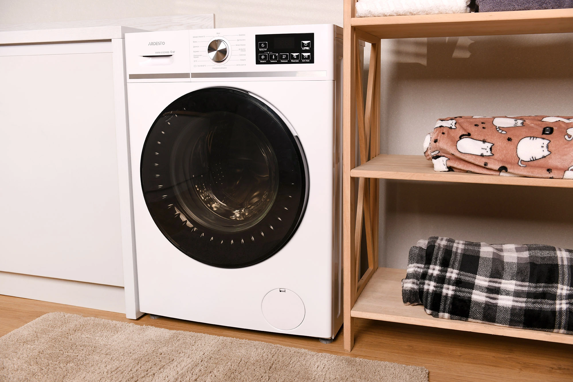 Пральна машина ARDESTO фронтальна, 6кг, 1200, А++, 45см, дисплей, пара, білий - 4