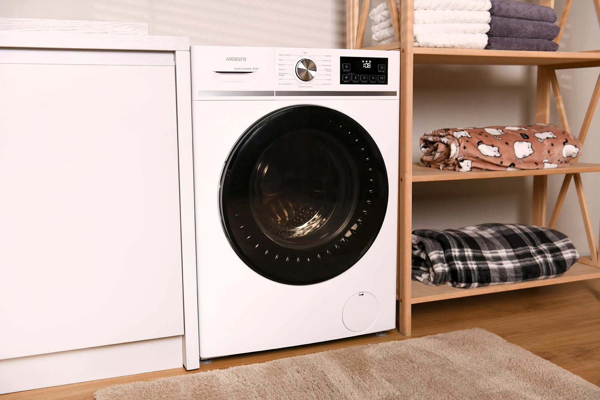 Пральна машина ARDESTO фронтальна, 6кг, 1200, А++, 45см, дисплей, пара, білий - 2