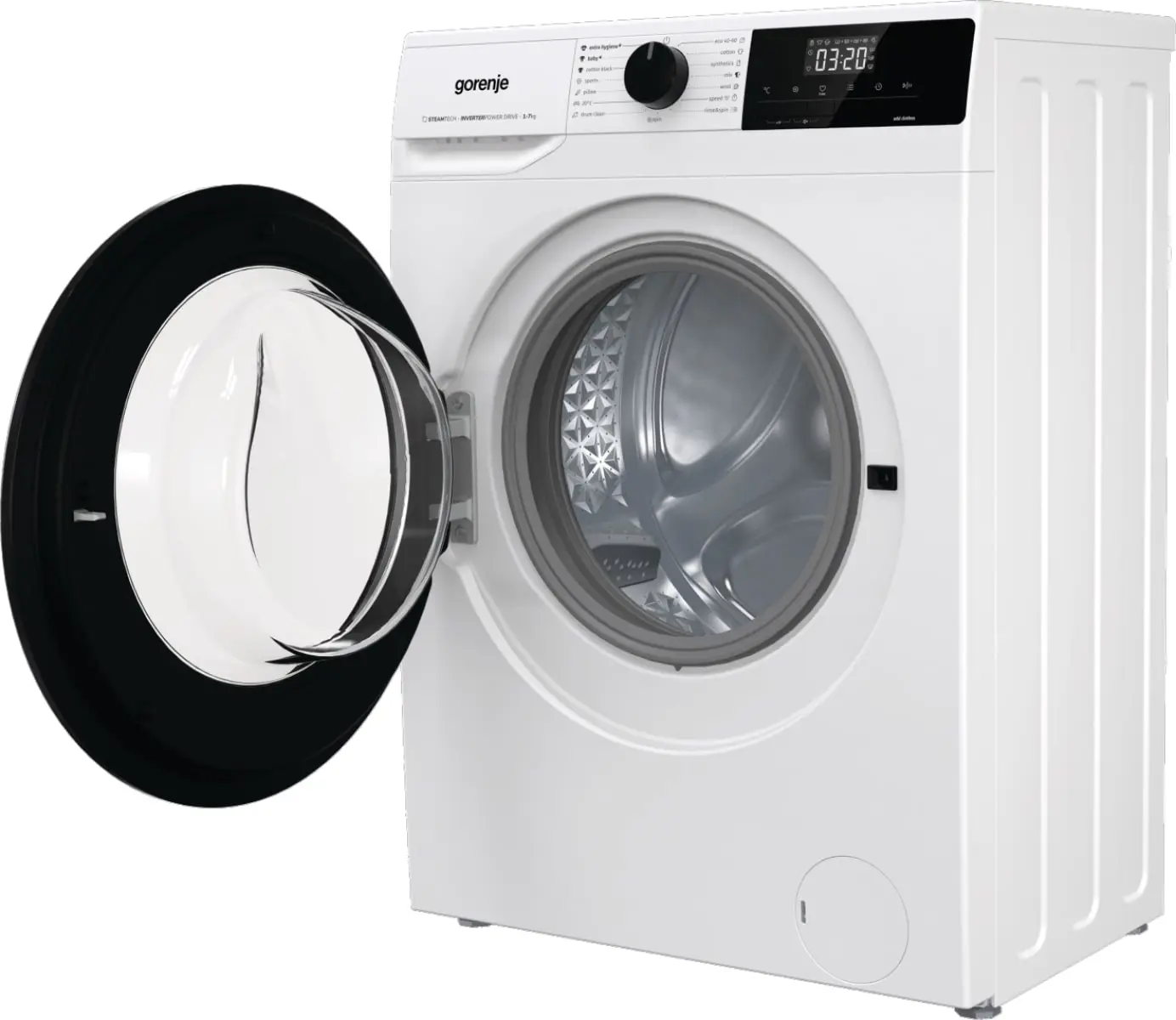 Пральна машина Gorenje фронтальна, 7кг, 1400, A+++, 47см, дисплей, пара, інвертор, білий - 9