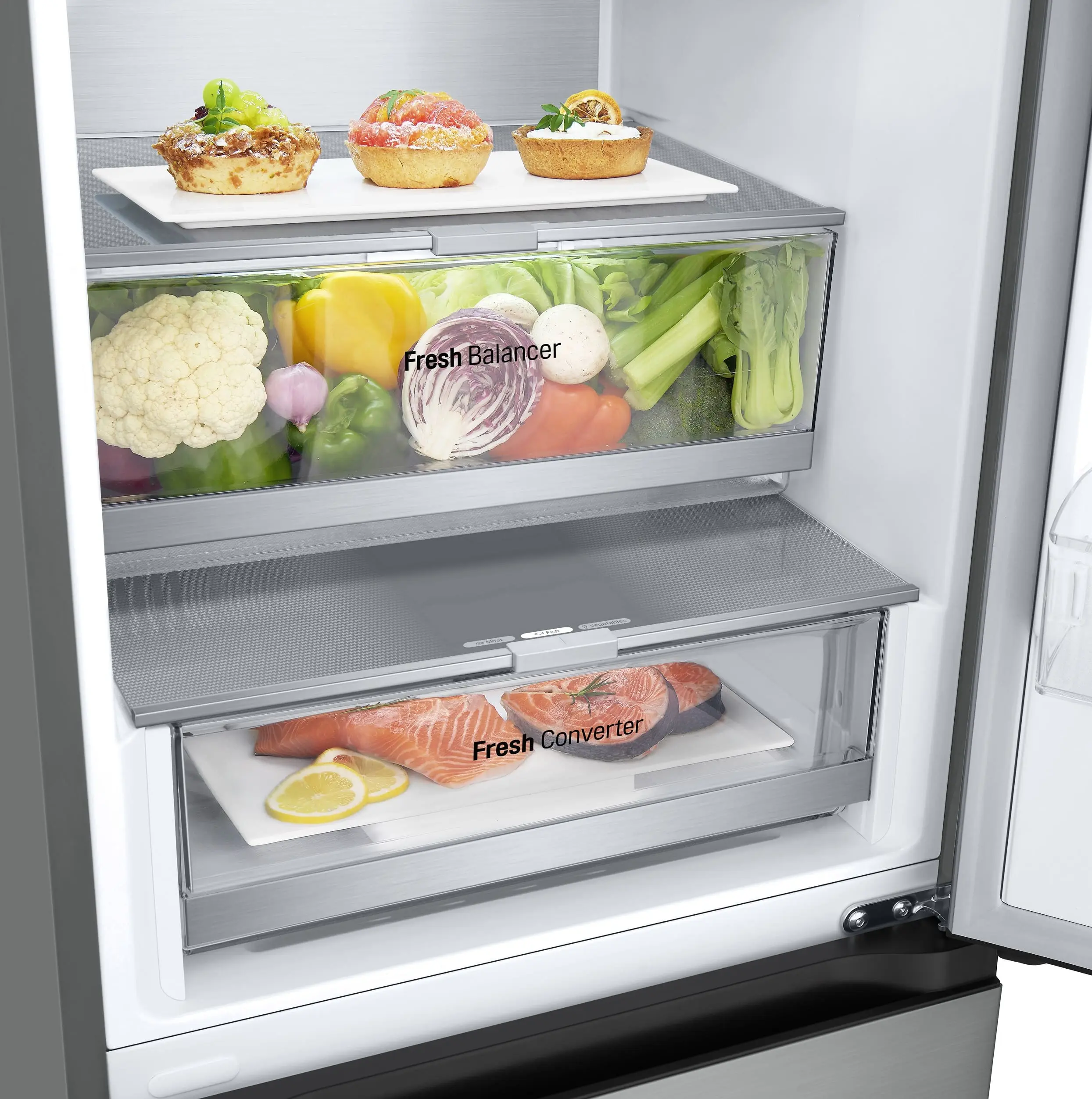 Холодильник LG з нижн. мороз., 203x60х68, холод.відд.-277л, мороз.відд.-107л, 2дв., А++, NF, інв., д - 11