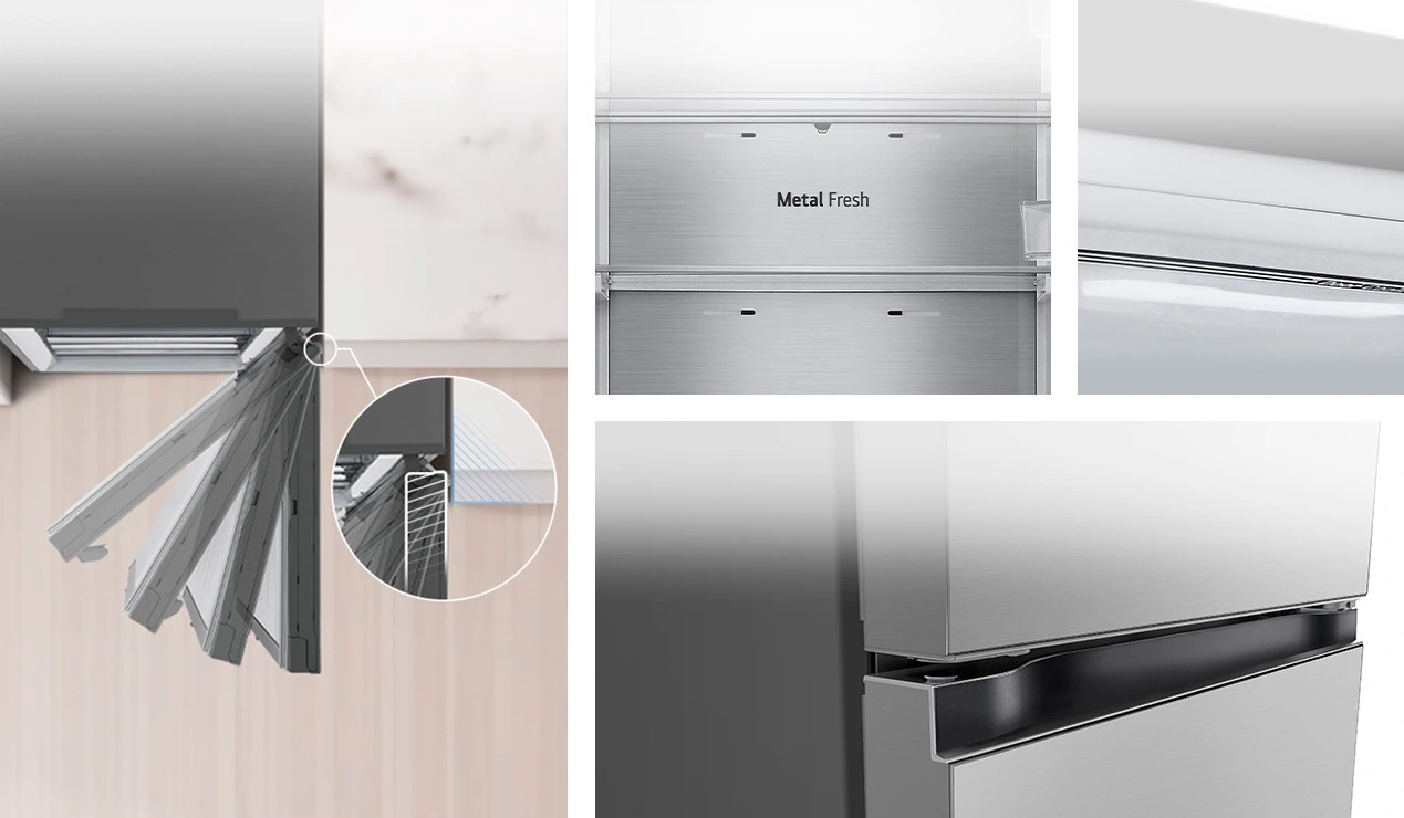 Холодильник LG з нижн. мороз., 203x60х68, холод.відд.-277л, мороз.відд.-107л, 2дв., А++, NF, інв., д - 33