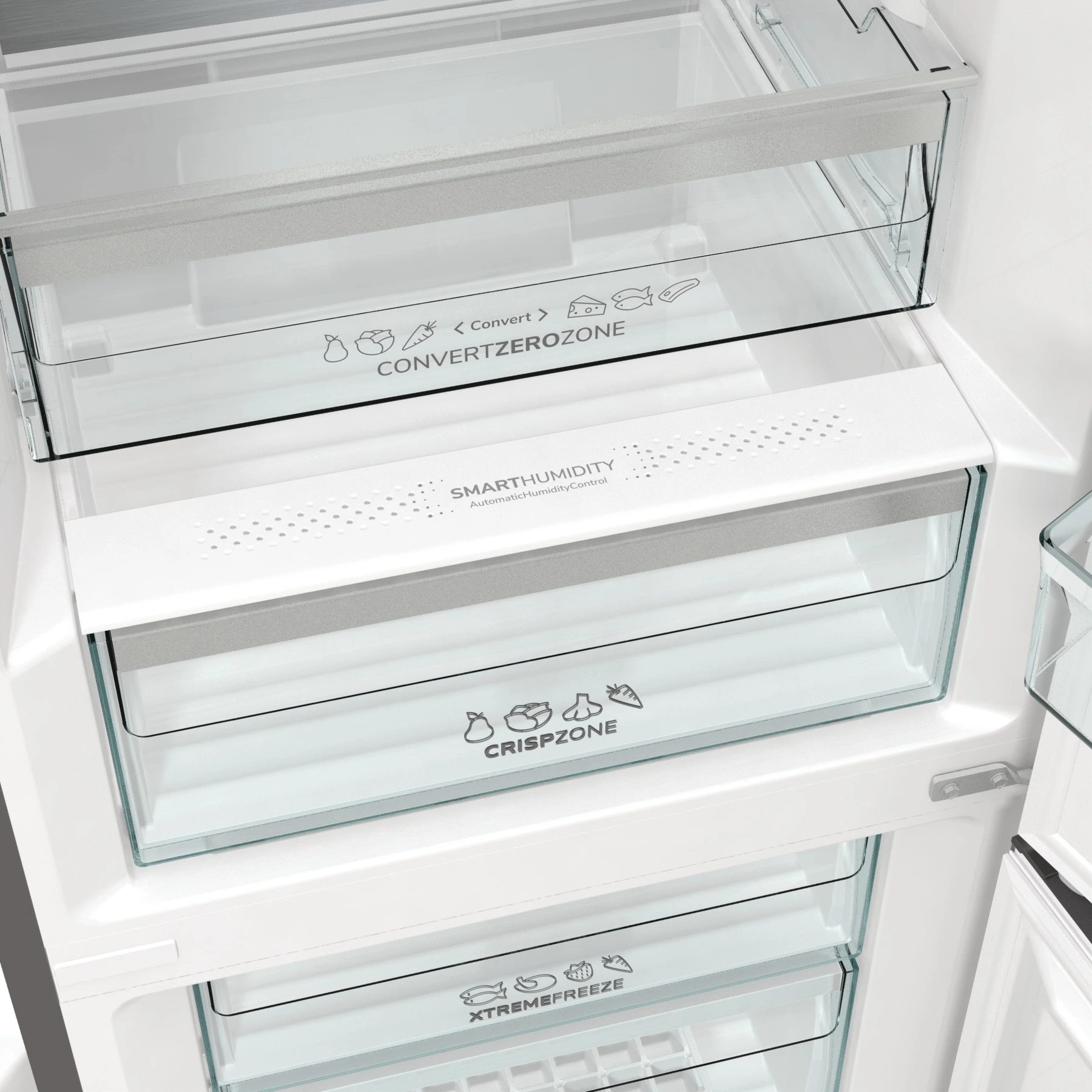 Холодильник з нижн. мороз. камерою Gorenje NRC6204SXL5M, 178х66х60см, 2 двері, 255( 106)л, А++, NF+, - 9