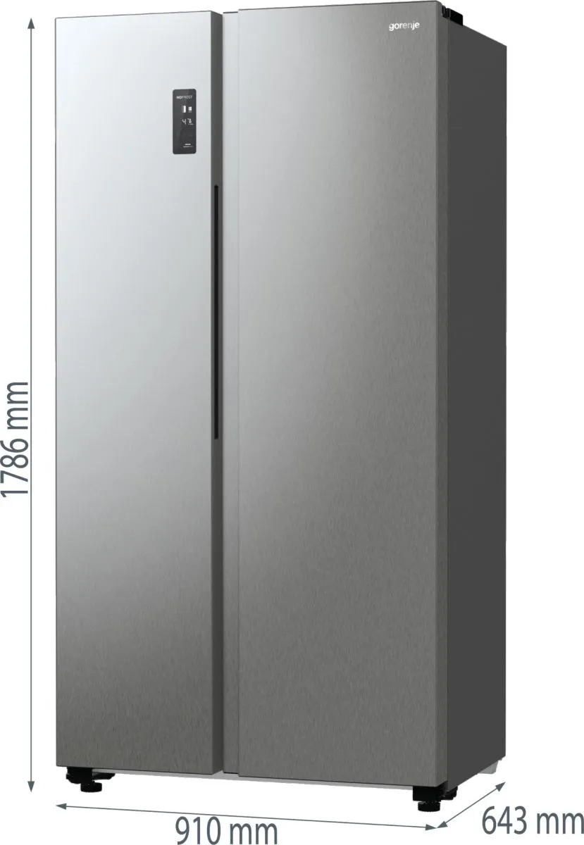 Холодильник SBS Gorenje, 179х67х92см, 2 двері, 356( 191)л, А++, NF+, Інв. , Зона св-ті, Зовн. Диспл, - 18
