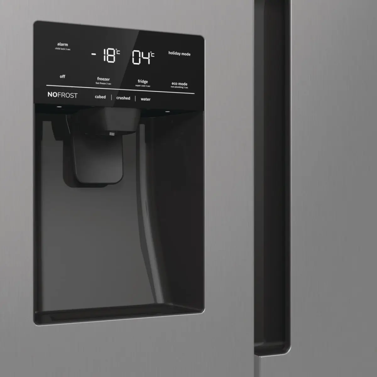 Холодильник SBS Gorenje, 179х70х92см, 2 двері, 376(190)л, А++, NF+, Інв., Зона св-ті, диспенсер, ген - 5