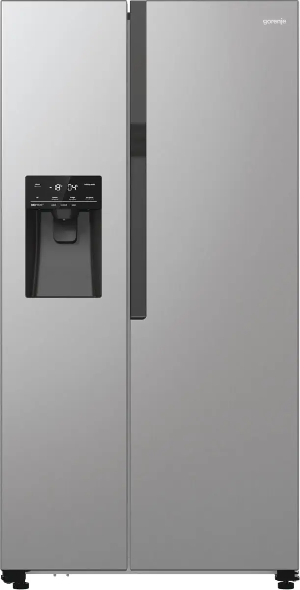 Холодильник SBS Gorenje, 179х70х92см, 2 двері, 376(190)л, А++, NF+, Інв., Зона св-ті, диспенсер, ген