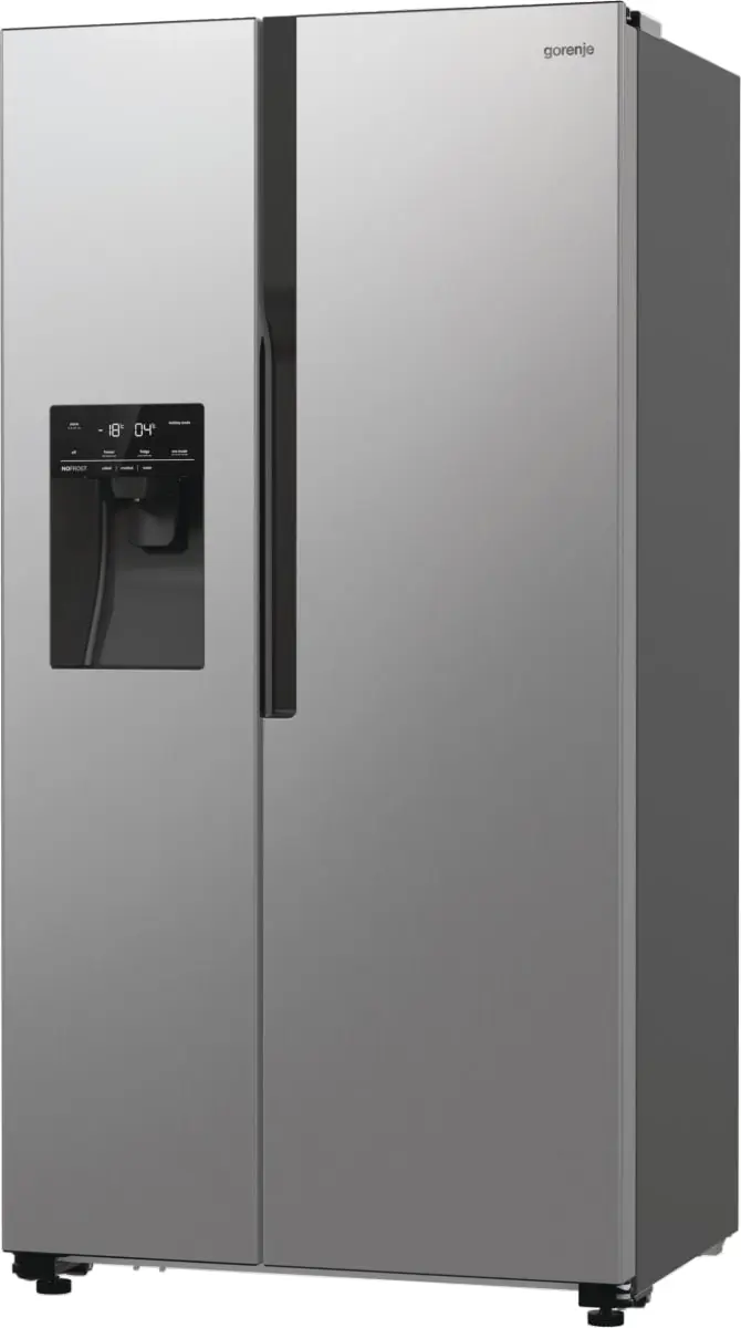 Холодильник SBS Gorenje, 179х70х92см, 2 двері, 376(190)л, А++, NF+, Інв., Зона св-ті, диспенсер, ген - 3