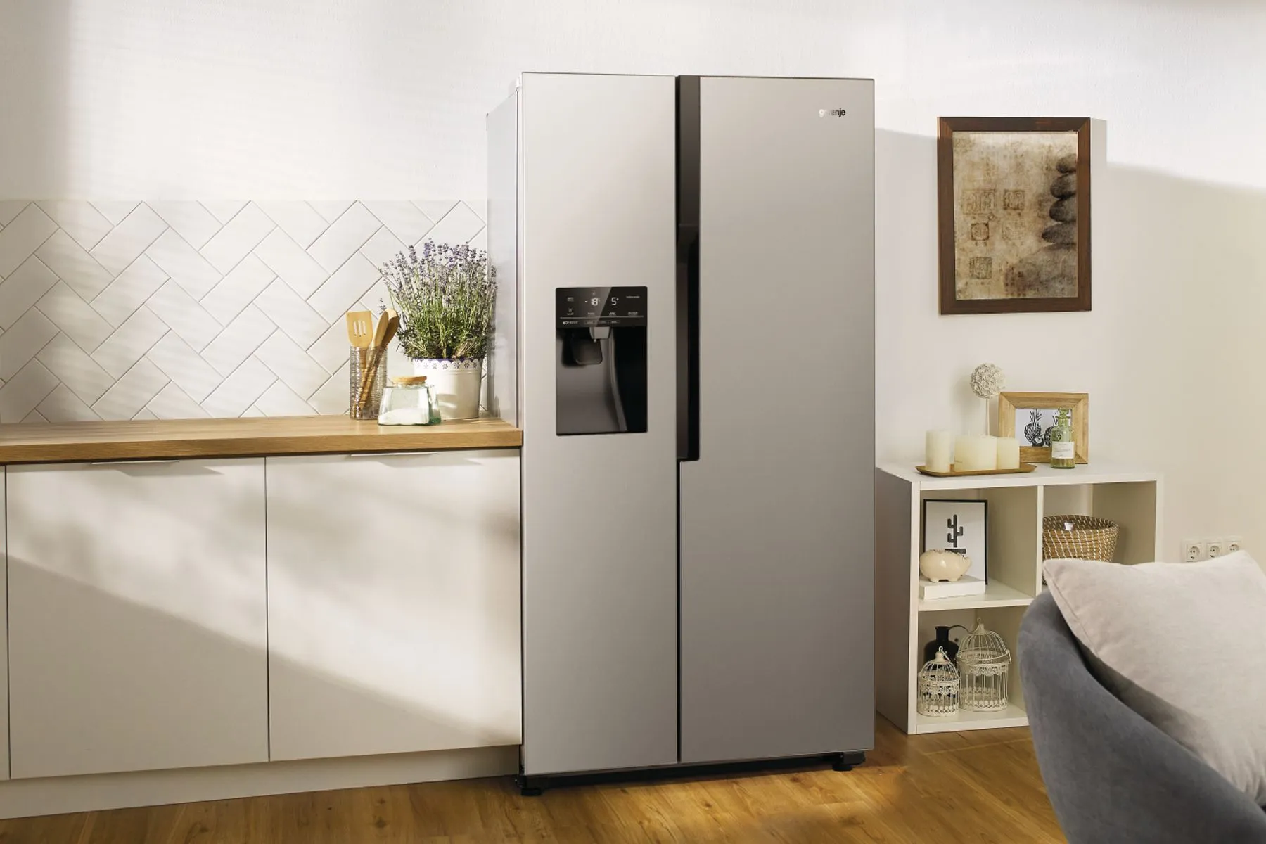 Холодильник Gorenje SBS, 179x68x91см, 2 дв., Х- 368л, М- 167л, A++, NF Plus,  Інвертор, диспенсер, Д - 2