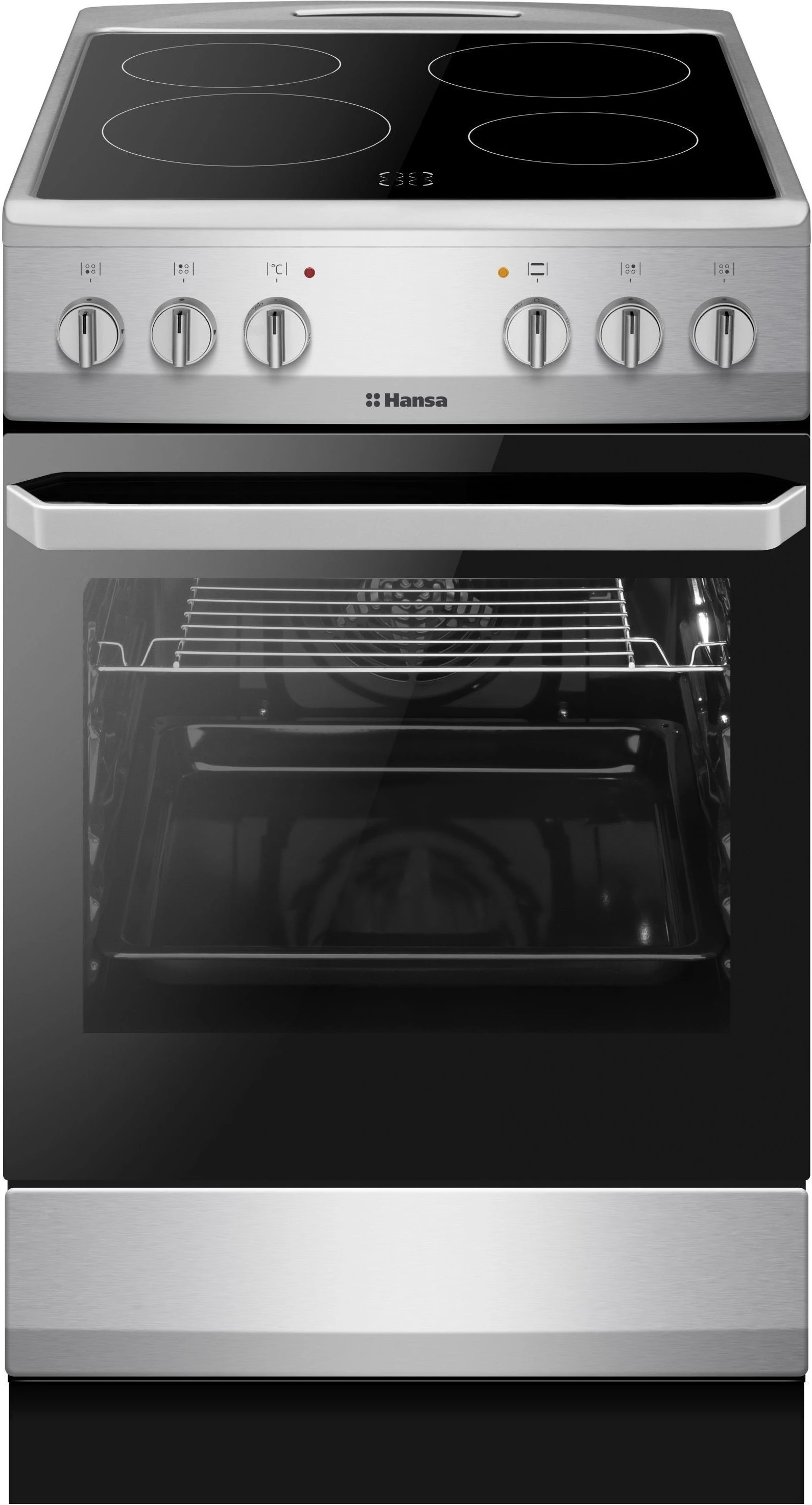 Плита Hansa електрична склокерамічна, 62л, 50x60см, конвекція, нерж - 3