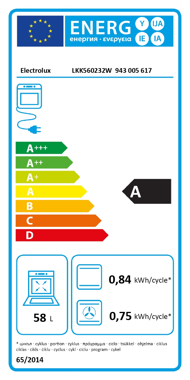 Плита Electrolux комбінована, 58л, 50x60см, дисплей, конвекція, пара, білий - 5