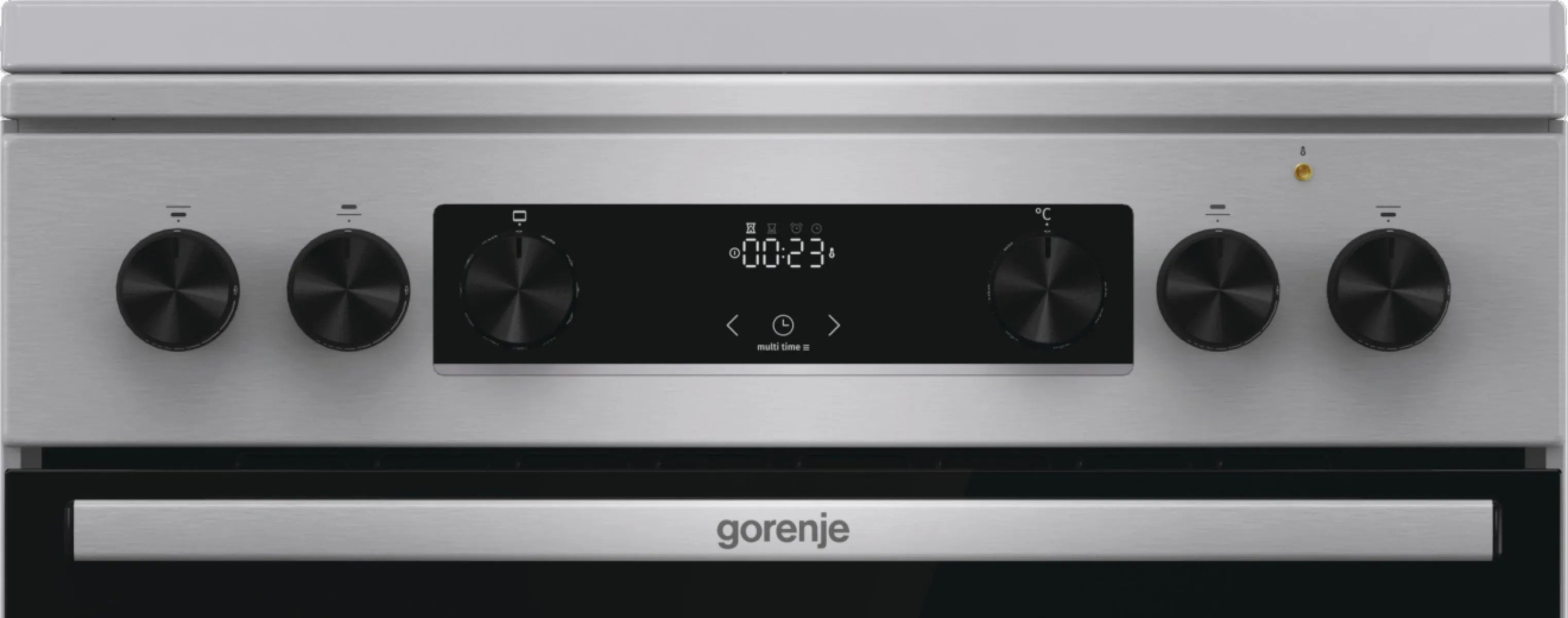 Плита Gorenje комбінована, 71л, 60x60см, дисплей, чавун,з кришкою, програматор IconLed,нерж - 12