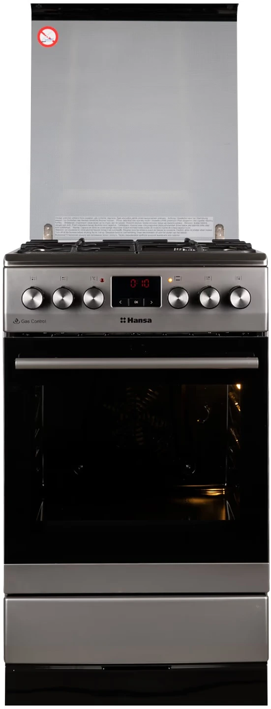 Плита Hansa комбінована, 65л, 50x60см, дисплей, конвекція, чавун, нерж - 4