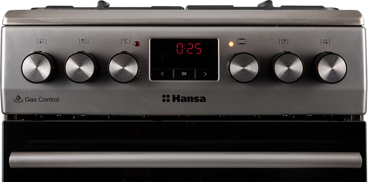 Плита Hansa комбінована, 65л, 50x60см, дисплей, конвекція, чавун, нерж - 11