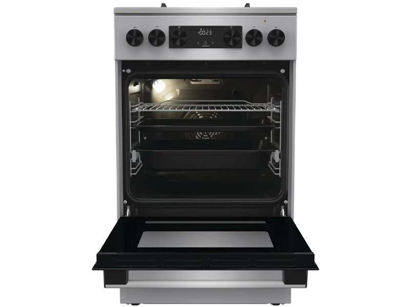 Плита Gorenje комбінована, 70л, 50x60см, дисплей, чавун, нерж - 2