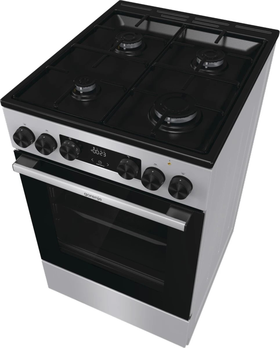 Плита Gorenje комбінована, 62л, 50x60см, дисплей, IconLed, емальовані, титан - 3