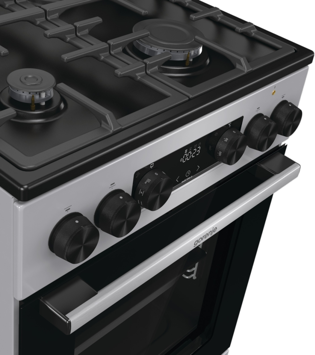 Плита Gorenje комбінована, 70л, 50x60см, дисплей, чавун, нерж - 9