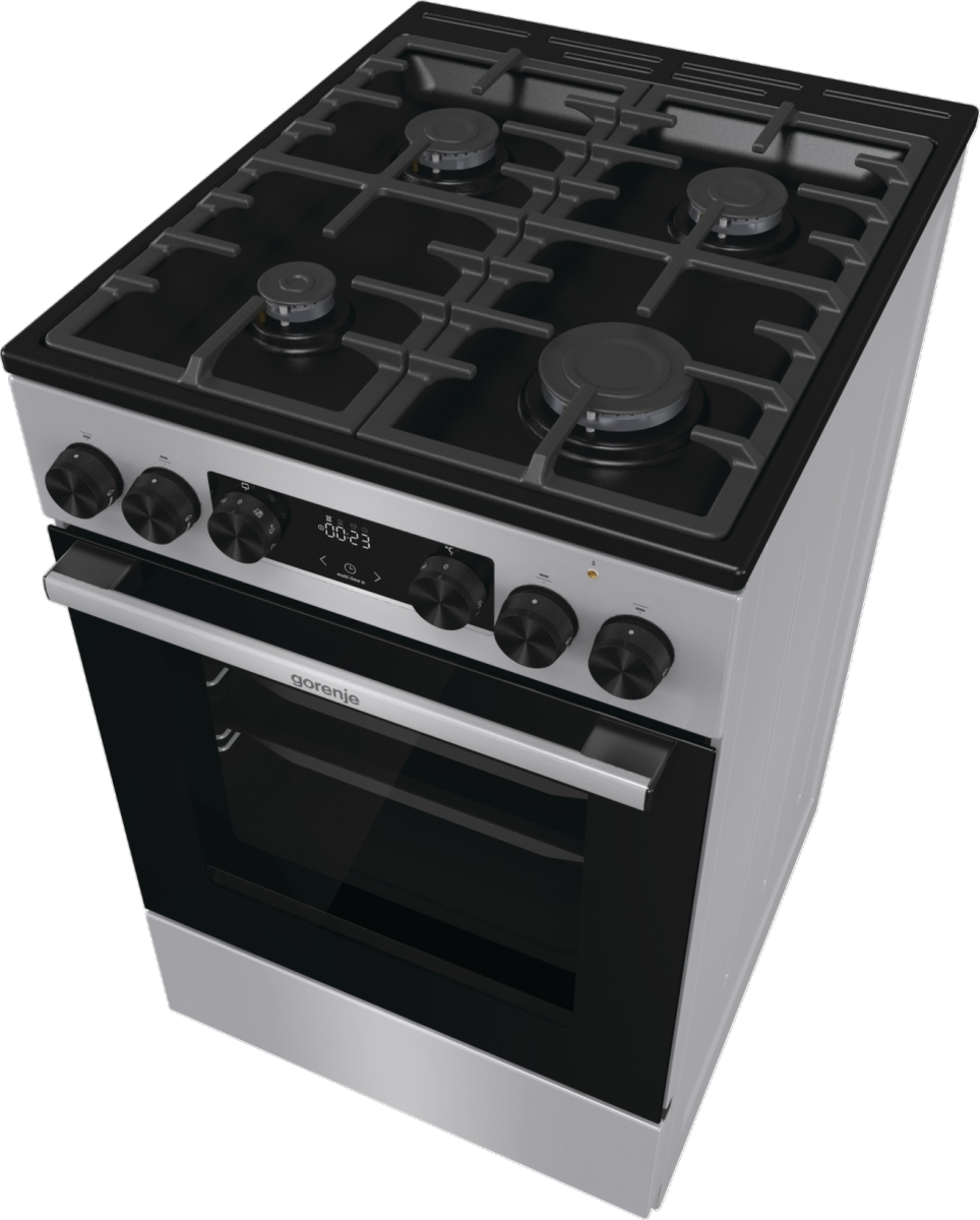 Плита Gorenje комбінована, 70л, 50x60см, дисплей, чавун, нерж - 6