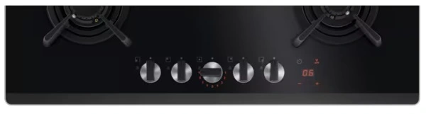 Варильна поверхня Electrolux газова на склі, 75см, чавун, електрон. керування, Hob2Hood, чорний - 2
