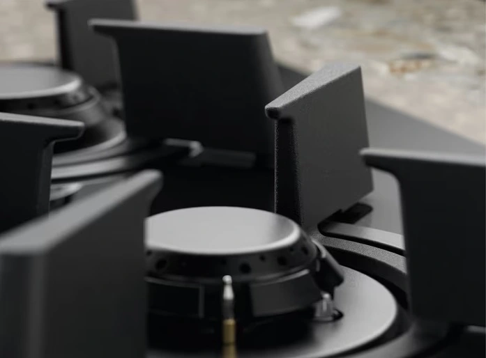 Варильна поверхня Electrolux газова на склі, 90см, чавун, електрон. керування, Hob2Hood, чорний - 4