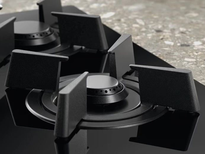 Варильна поверхня Electrolux газова на склі, 90см, чавун, електрон. керування, Hob2Hood, чорний - 7