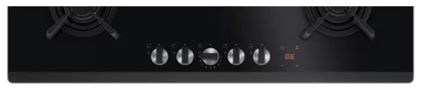 Варильна поверхня Electrolux газова на склі, 90см, чавун, електрон. керування, Hob2Hood, чорний - 2