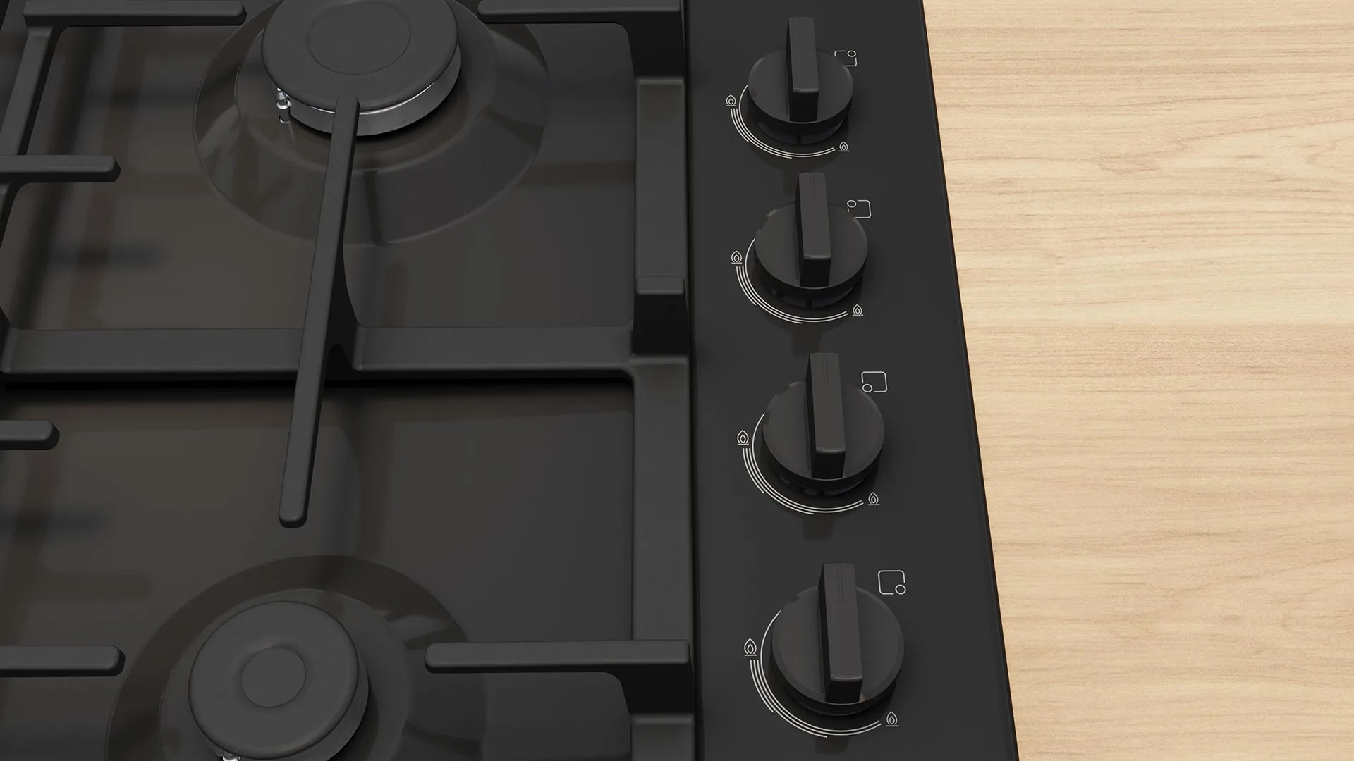 Варильна поверхня Bosch газова, 60см, чавун, WOK,чорний - 2