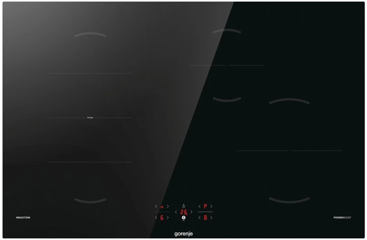 Варильна поверхня Gorenje індукційна, 80см, PowerBoost, TouchControl, поєднання конфорок, чорний - 2