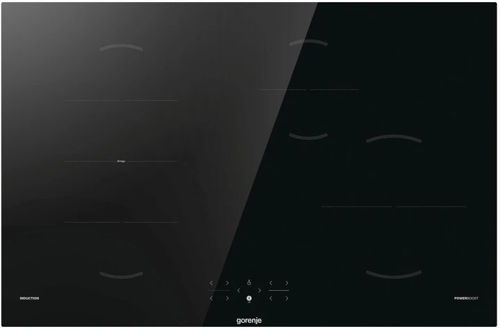 Варильна поверхня Gorenje індукційна, 80см, PowerBoost, TouchControl, поєднання конфорок, чорний