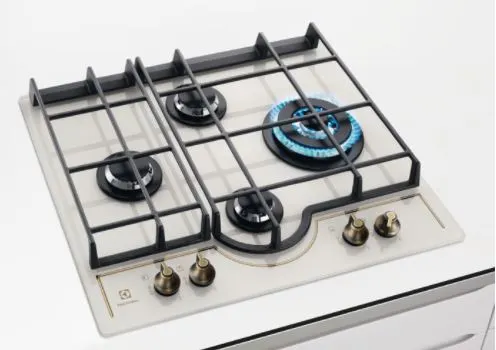 Варильна поверхня Electrolux газова на склі Rococo, 60см, чавун, шампань - 3