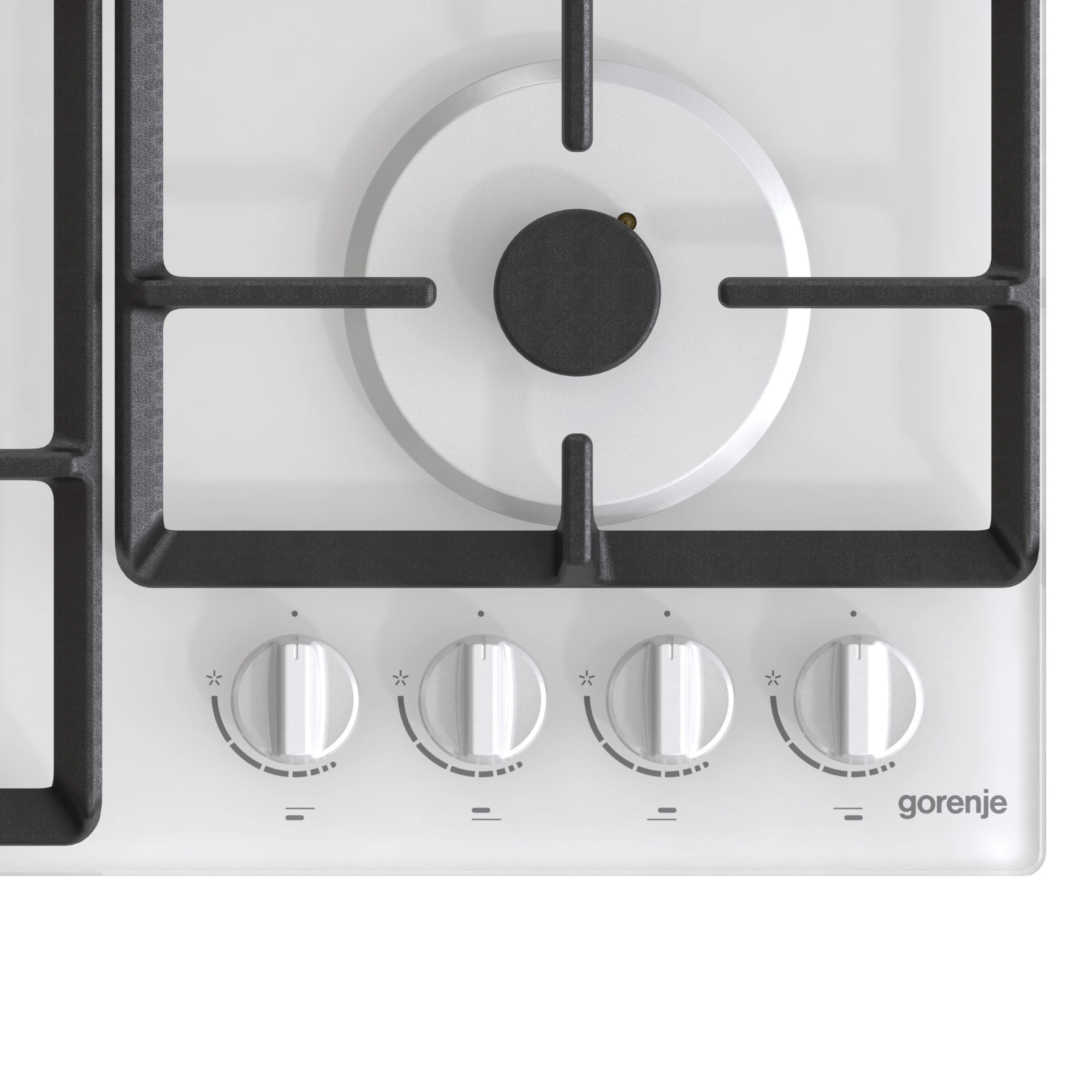 Варильна поверхня Gorenje газова на склі, 60см, чавун, білий - 5