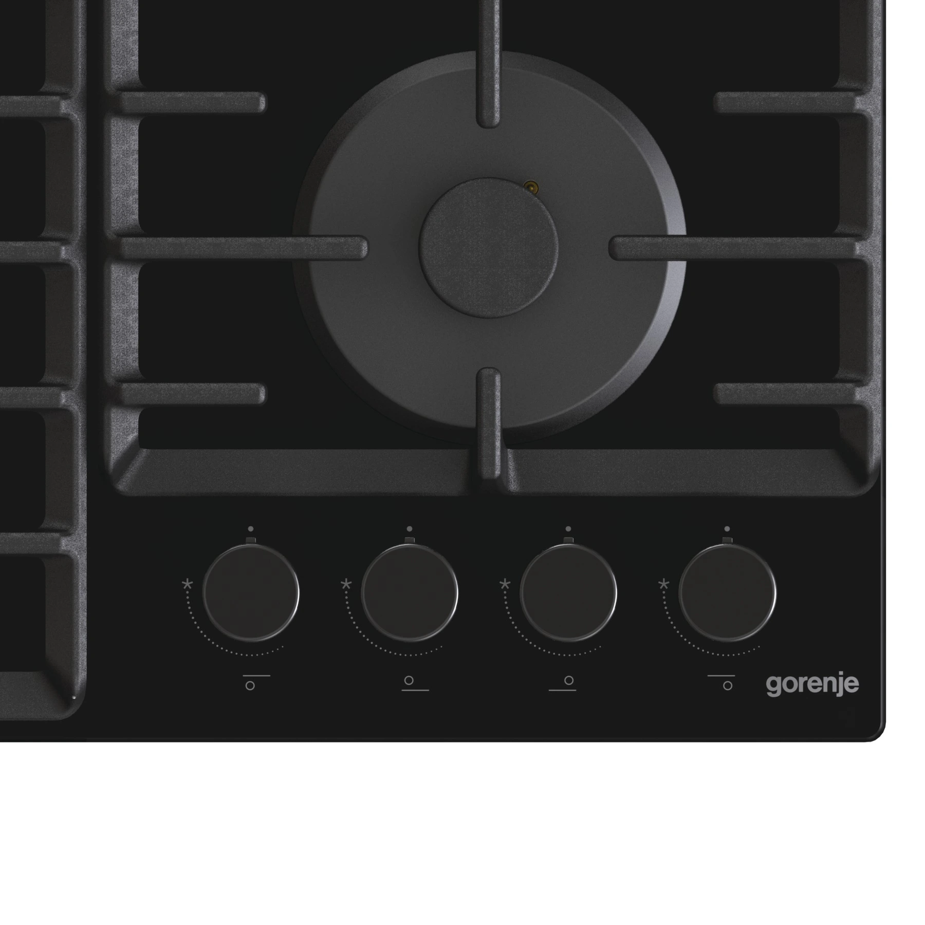 Варильна поверхня Gorenje газова на склі, 60см, чавун, чорний - 3
