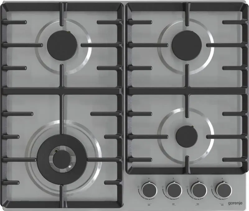 Варильна поверхня Gorenje газова, 60см, чавун, нерж
