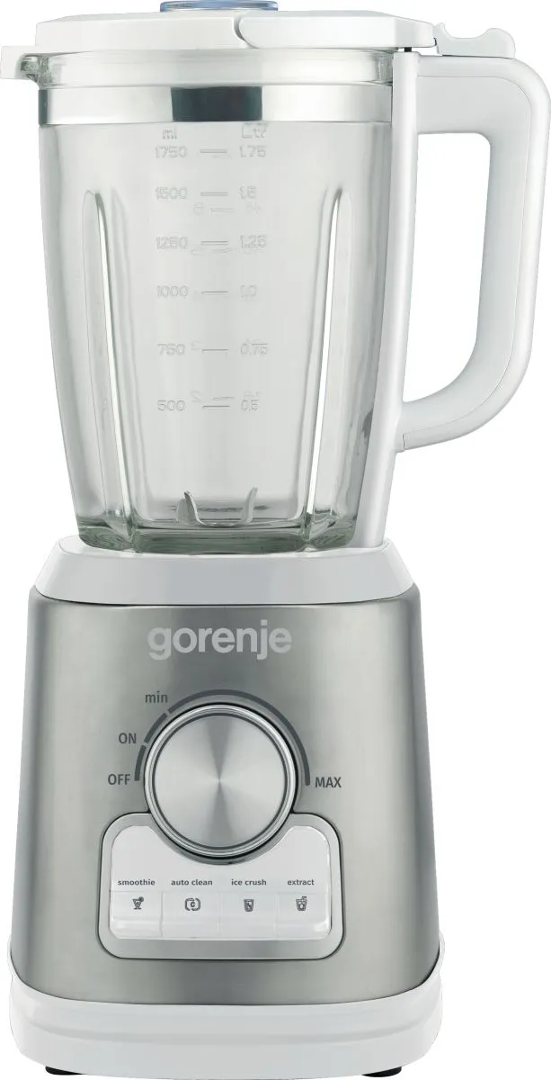 Блендер Gorenje стаціонарний 1400Вт, чаша-1750мл, скло, білий