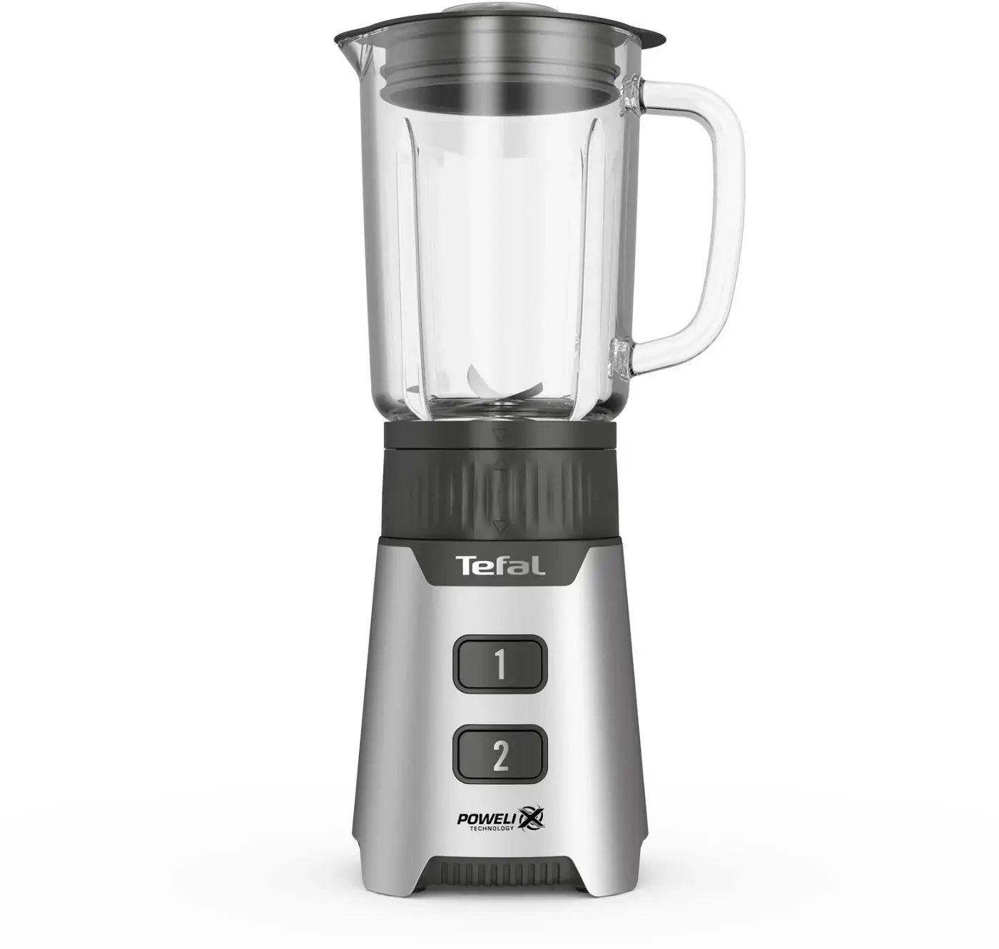 Блендер Tefal стаціонарний Minimix Glass 400Вт, чаша-700мл, ємність для смузі to go, скло, сірий - 2
