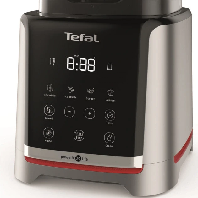 Блендер Tefal стаціонарний InfinyMix + 1600Вт, чаша-1750мл, стакан 600мл, сріблясто-чорний - 8