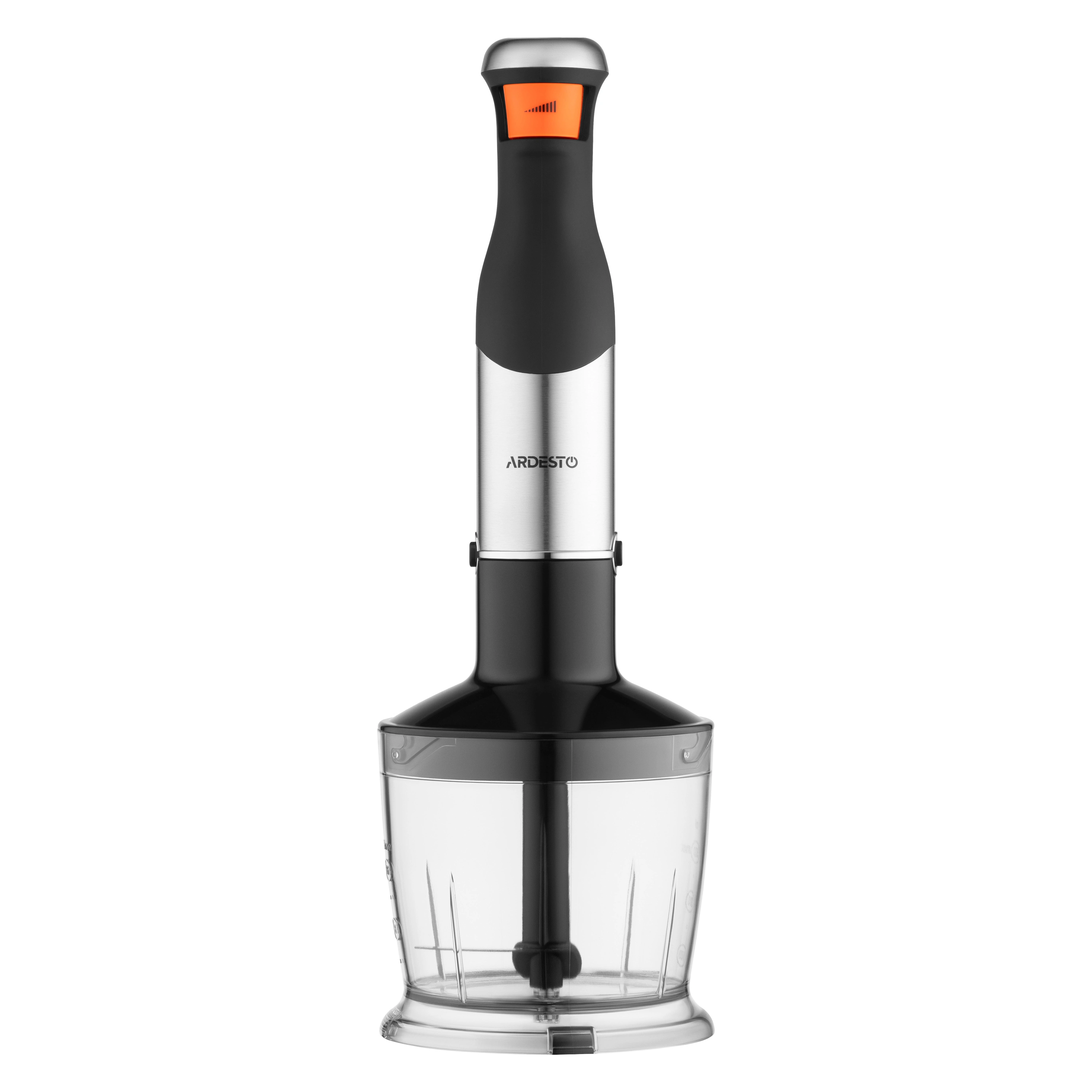Блендер Ardesto занурювальний HBG-800DWHCHC, 800Вт, 4в1, чаша-600мл, чопер 500мл, чорно-сріблястий - 2