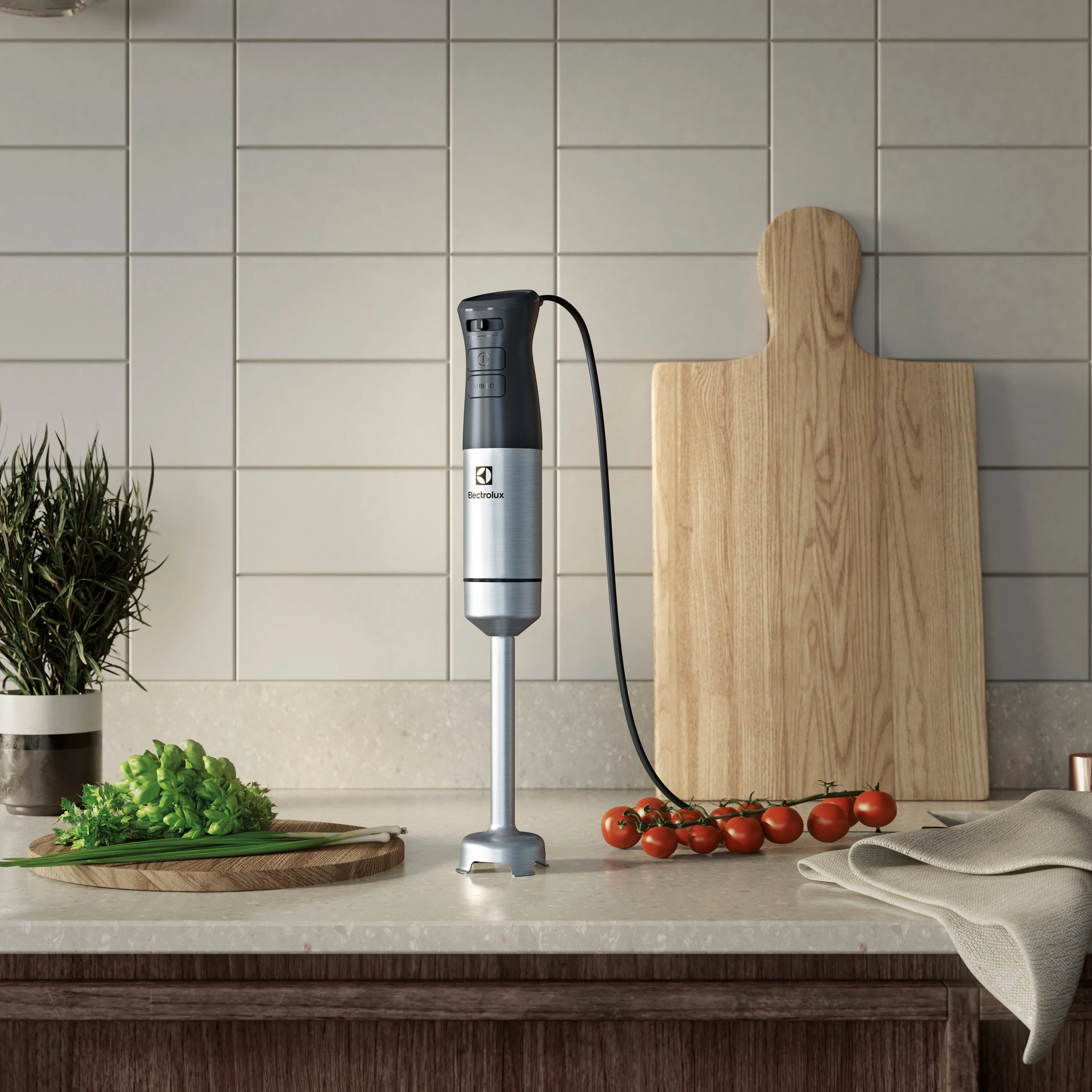Блендер Electrolux заглибний 1000Вт, 4в1, чаша-700мл, чопер, насадка для пюре, чорний-метал - 4