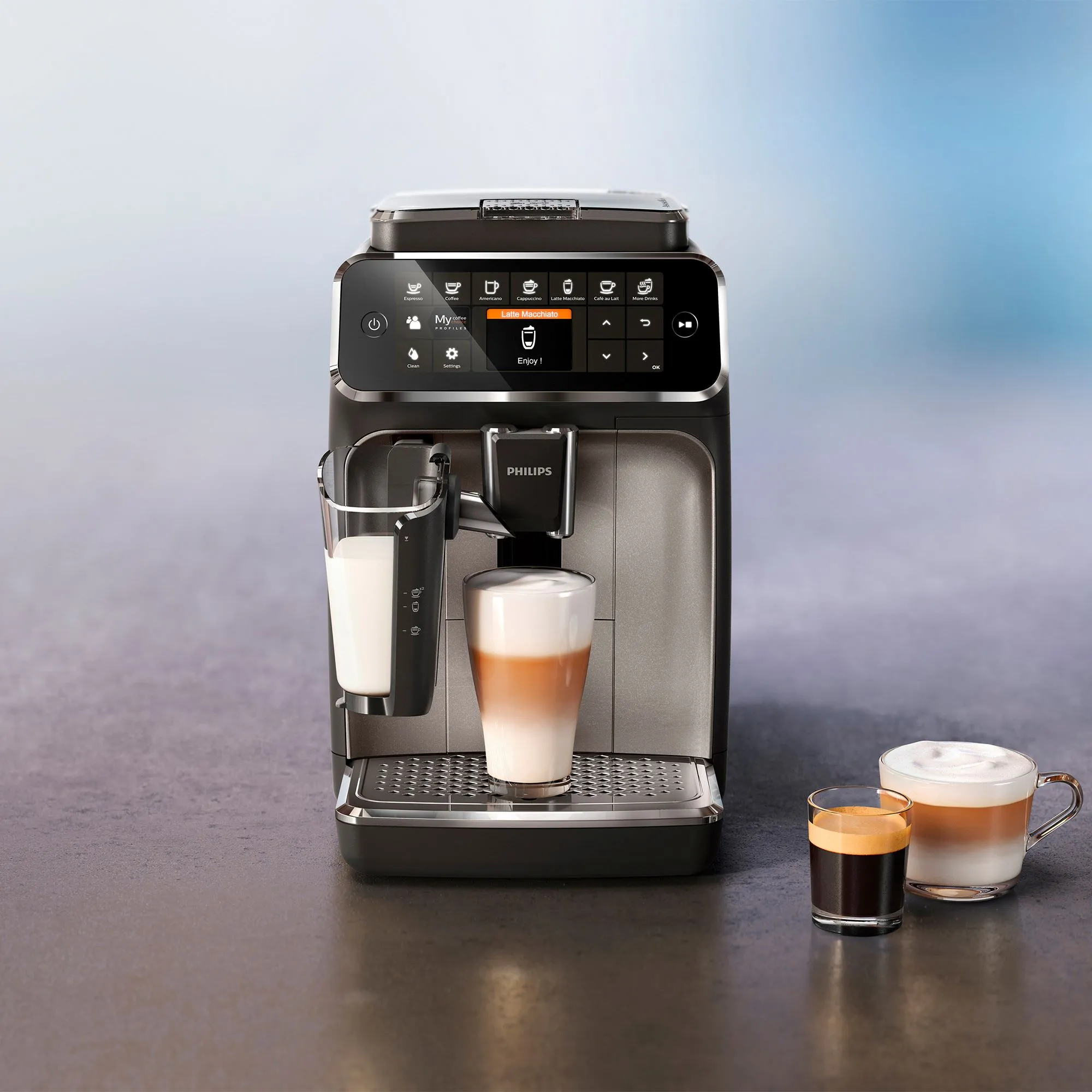 Кавомашина Philips Series 4300 LatteGo, 1.9л, зерно+мелена, автомат.капуч, дисплей, авторецептів -8, - 5