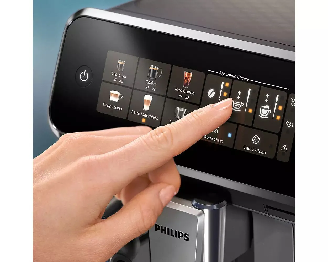 Кавомашина Philips Series 3300 1.8л, зерно + мелена, автомат.капучинатор, дисплей, авторецептів - 6, - 5