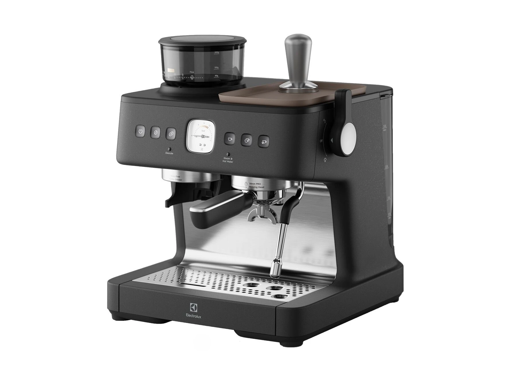 Кавоварка Electrolux ріжкова, 3л, зерно+мелена, ручний капуч, кавомолка, підігрів чашок, подача гар. - 2