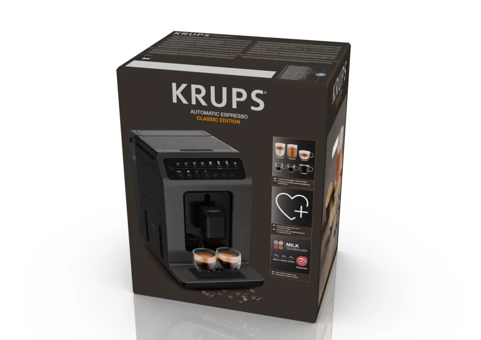 Кавомашина Krups Evidence Classic, 2.3л, зерно, автомат.капуч, дисплей, авторецептів -8, сенсор.керу - 13