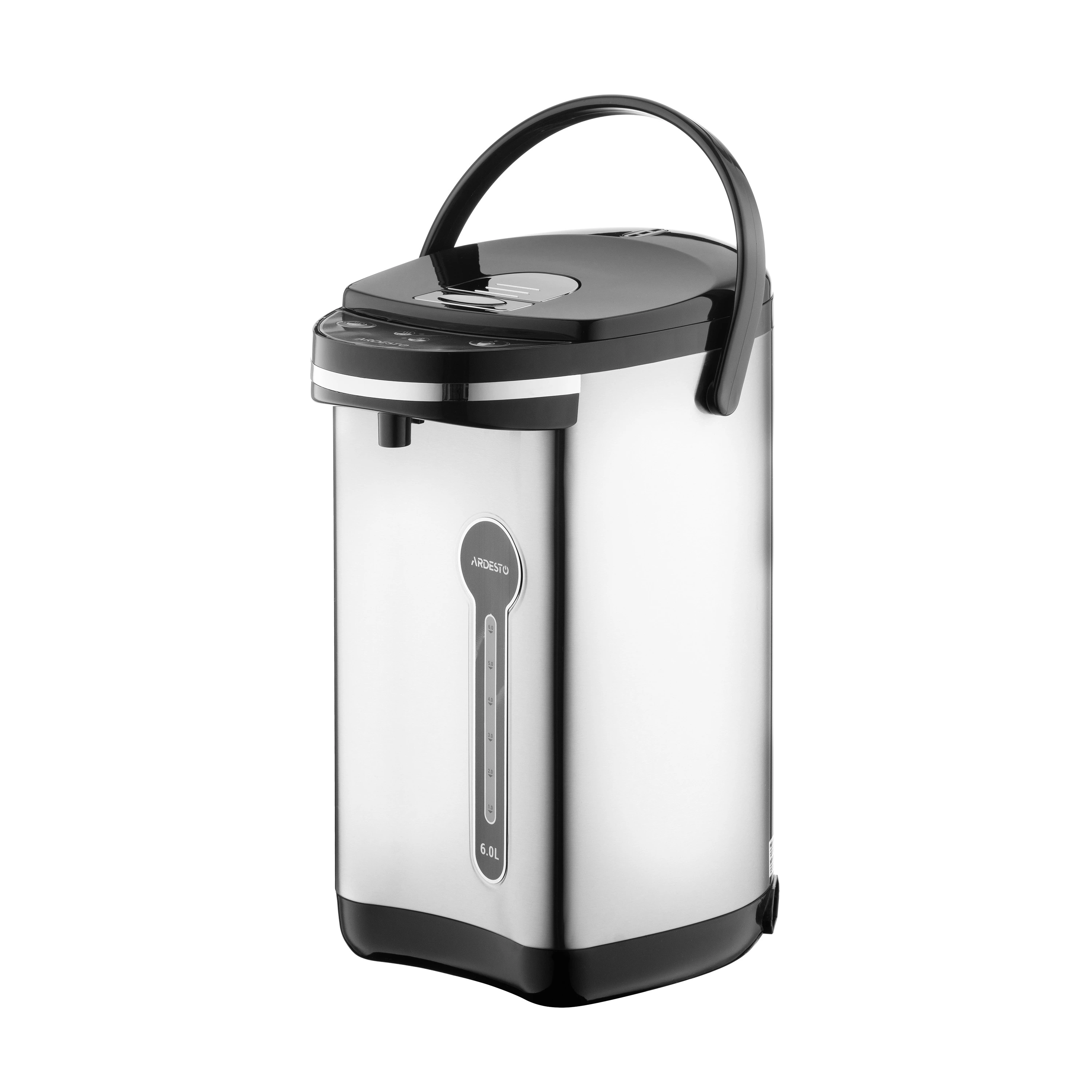 Термопот Ardesto 6л, нержавіюча сталь+пластик, сіро-чорний