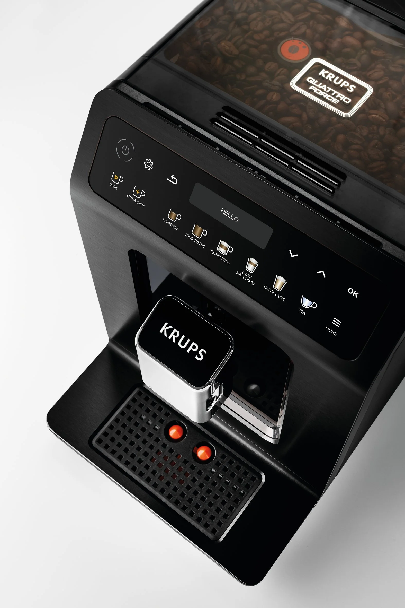 Кавомашина Krups Evidence Plus Titanium 2.3л, зерно, автомат.капучинатор, ОLED диспл, аторец. - 19, - 13