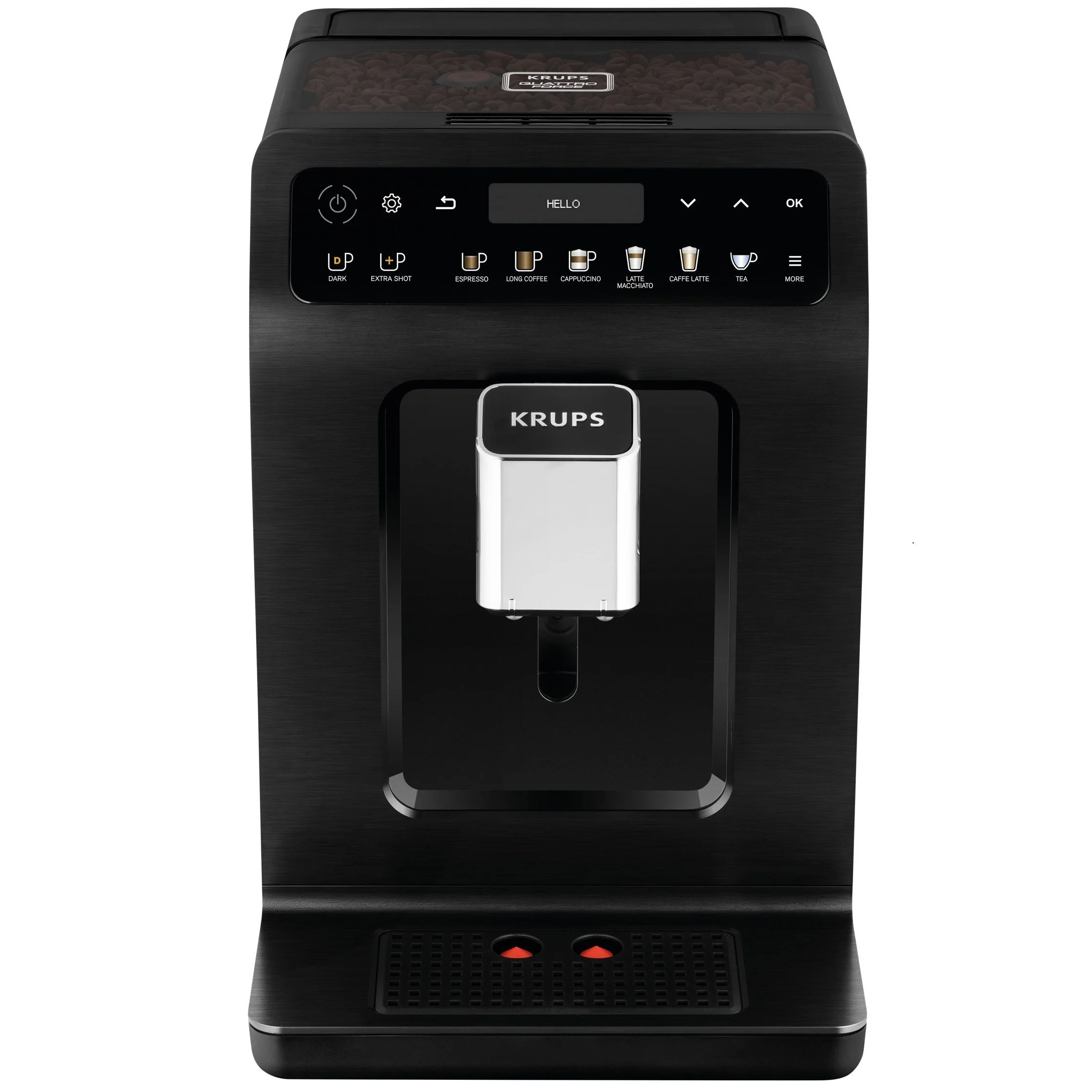 Кавомашина Krups Evidence Plus Titanium 2.3л, зерно, автомат.капучинатор, ОLED диспл, аторец. - 19,