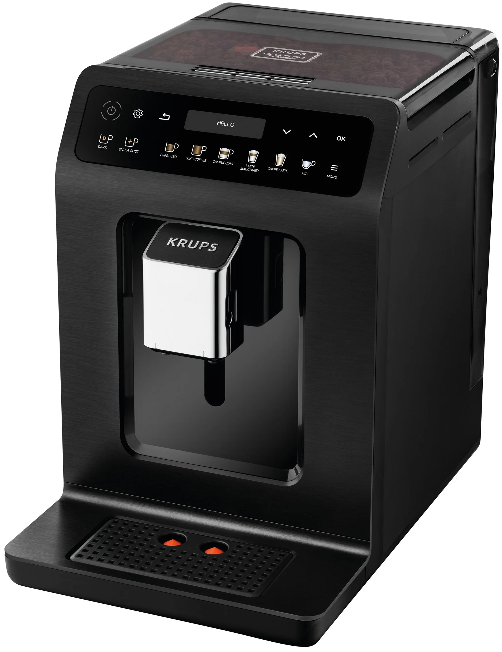 Кавомашина Krups Evidence Plus Titanium 2.3л, зерно, автомат.капучинатор, ОLED диспл, аторец. - 19, - 3
